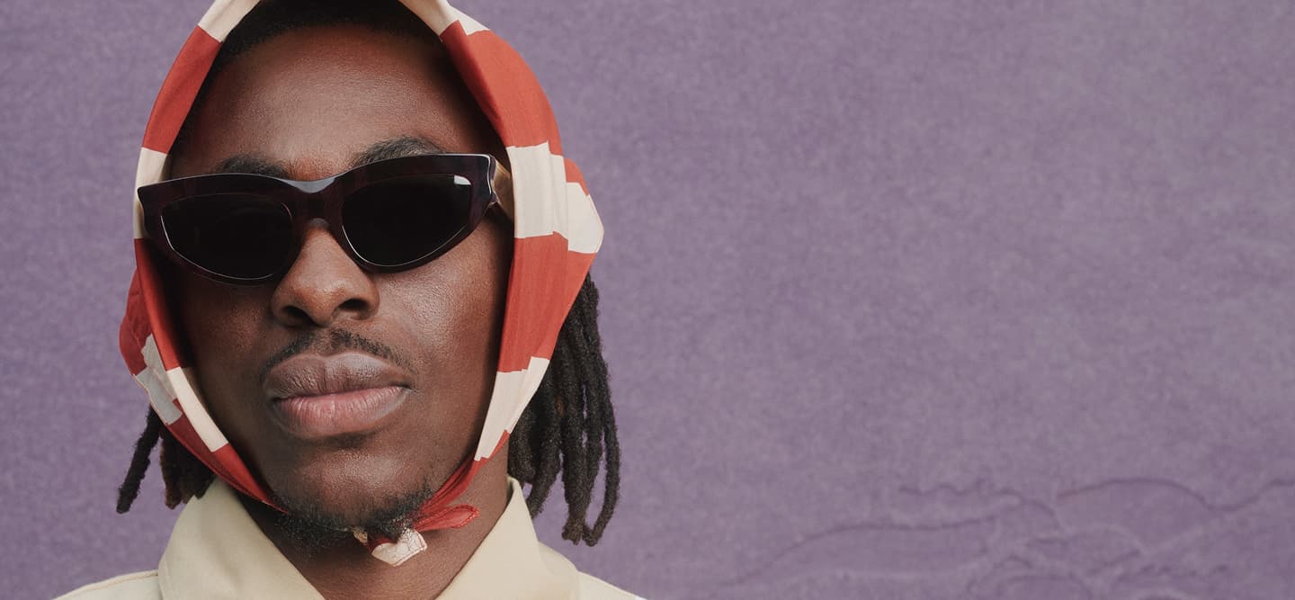 Man wearing Burberry sunglasses