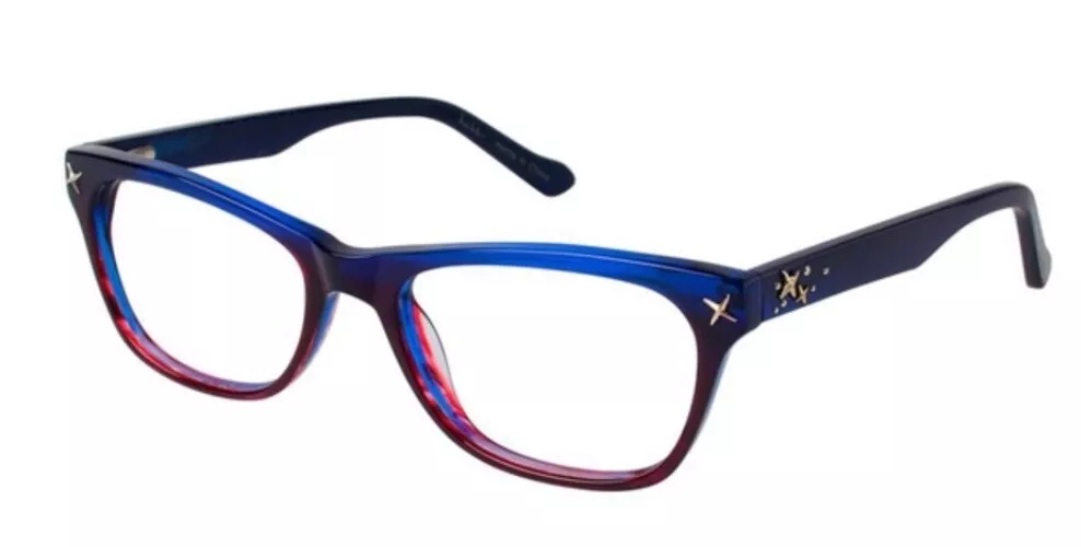 Nicole Miller NMFRONT C03 Eyeglasses Blue Red 52mm Women