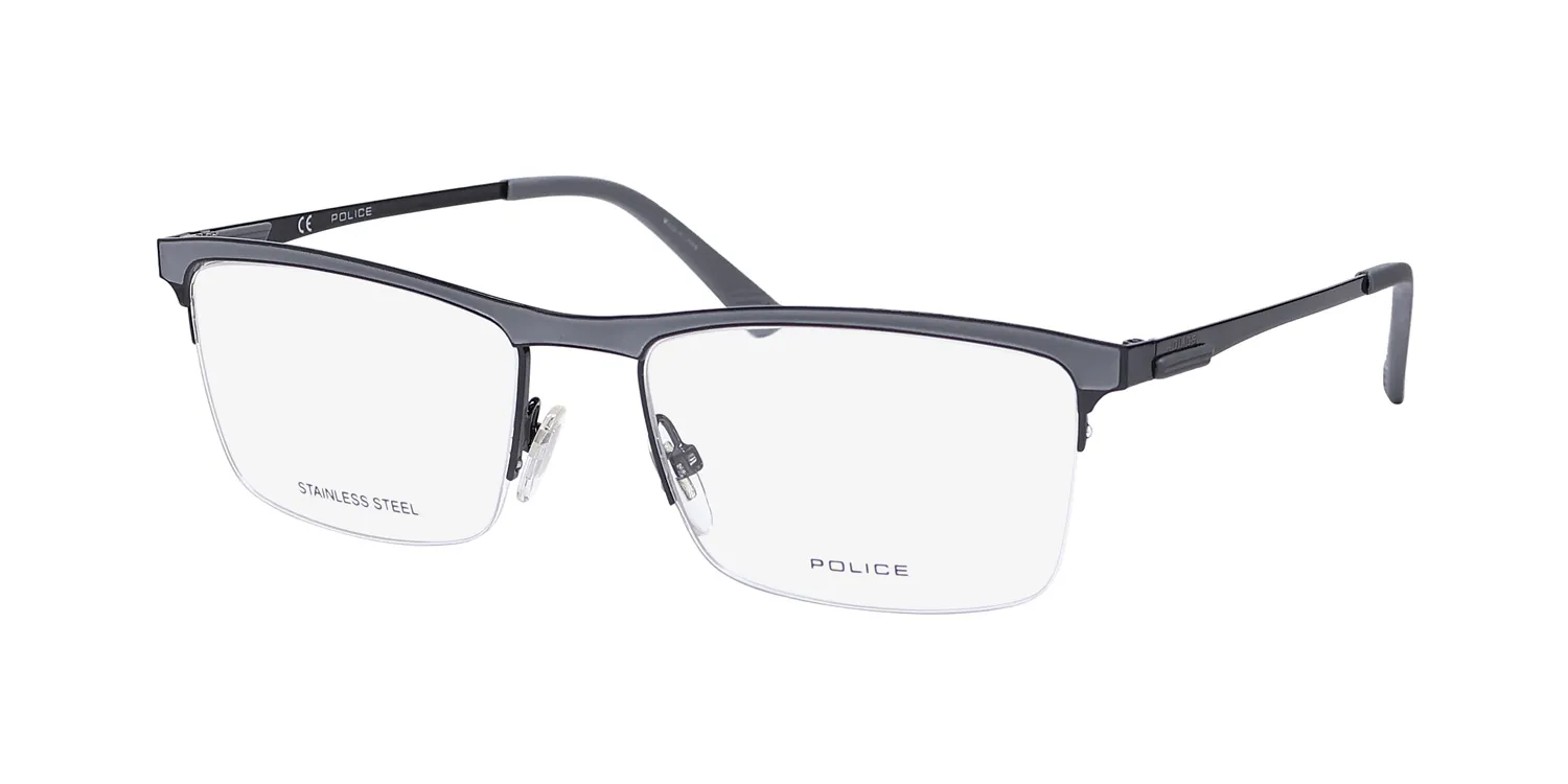 Police Vpl564n Crossover 3 0530 Eyeglasses Grey 54mm