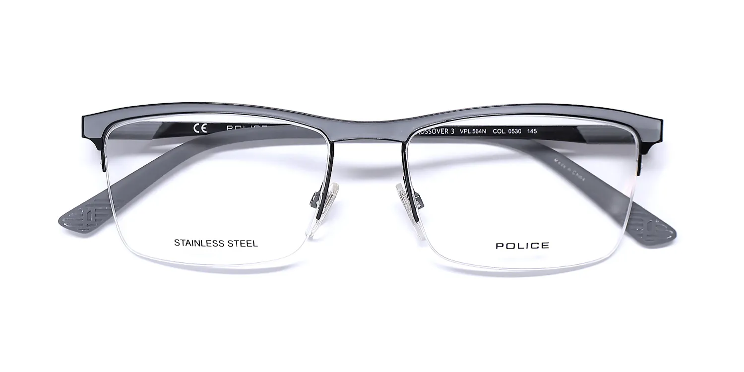 Police Vpl564n Crossover 3 0530 Eyeglasses Grey 54mm 2