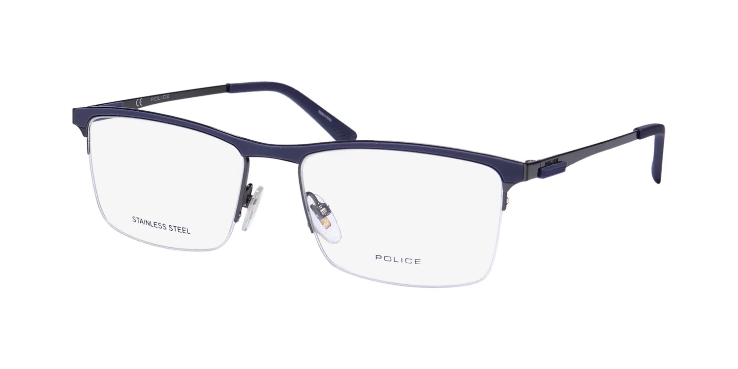 Police Vpl564n Crossover 3 0568 Eyeglasses Blue 54mm