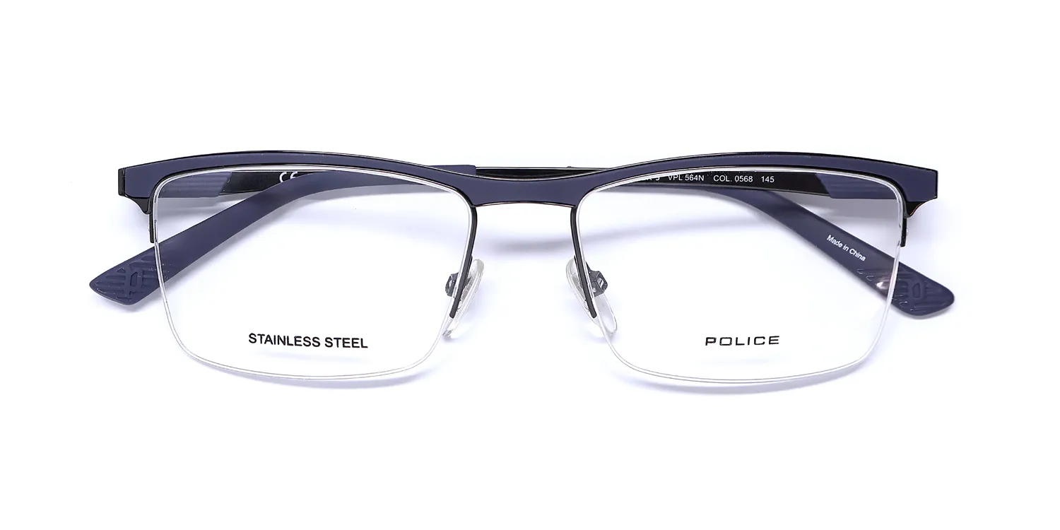 Police Vpl564n Crossover 3 0568 Eyeglasses Blue 54mm 2