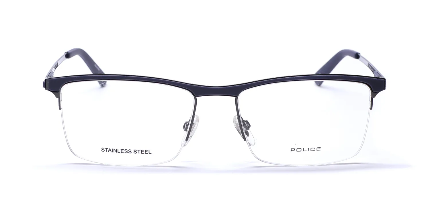 Police Vpl564n Crossover 3 0568 Eyeglasses Blue 54mm 3