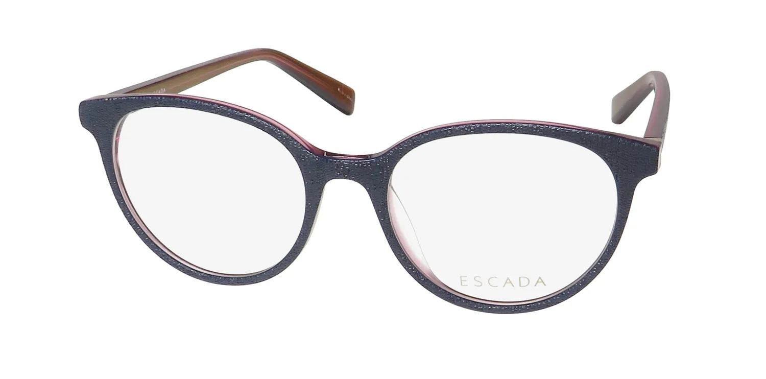 Escada Vesa03 01cu Eyeglasses Blue Violet 51mm