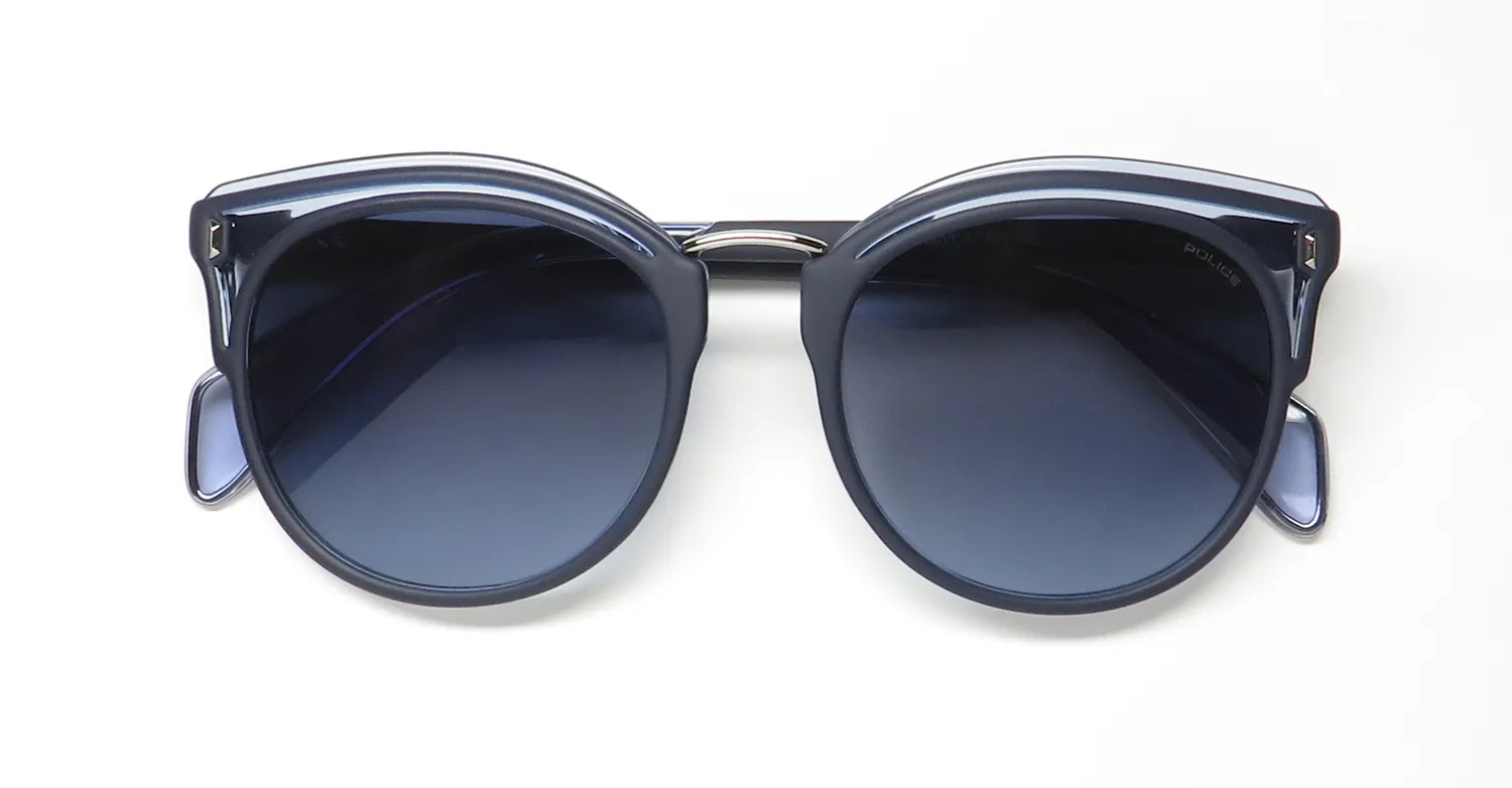 Police Spl642 0n05 Sunglasses Azure Dark Blue 52mm 2