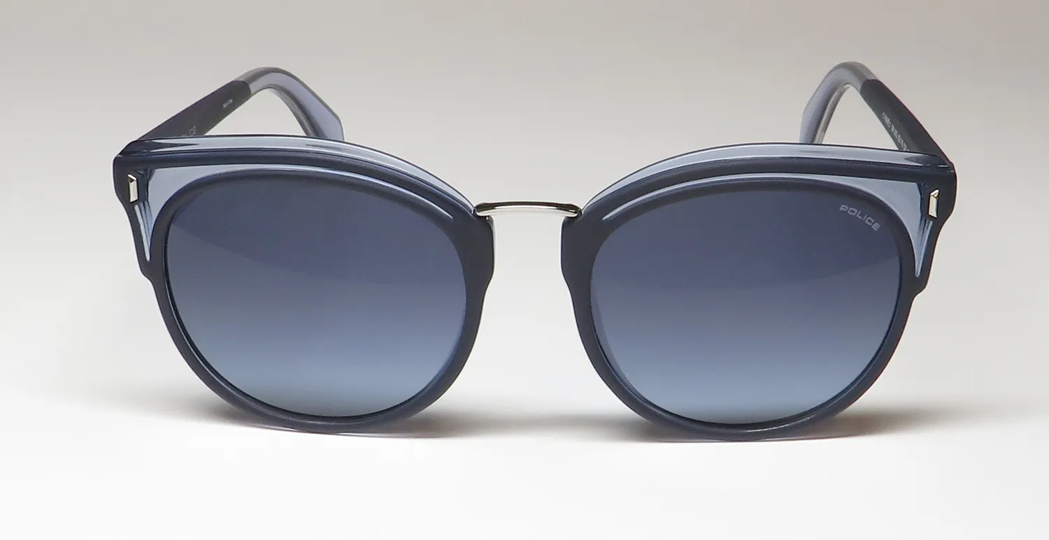 Police Spl642 0n05 Sunglasses Azure Dark Blue 52mm 3