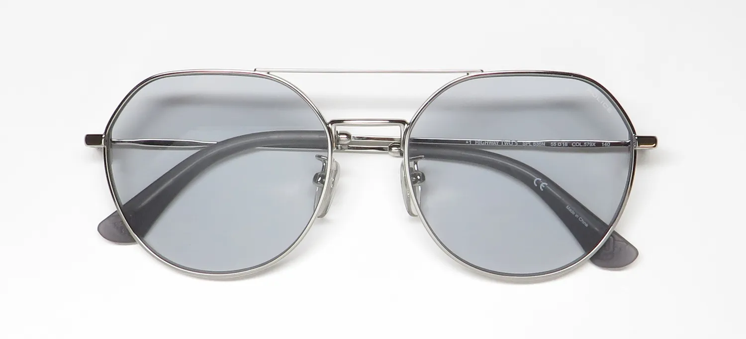Police Spl636n 579x Sunglasses Silver 55mm 2