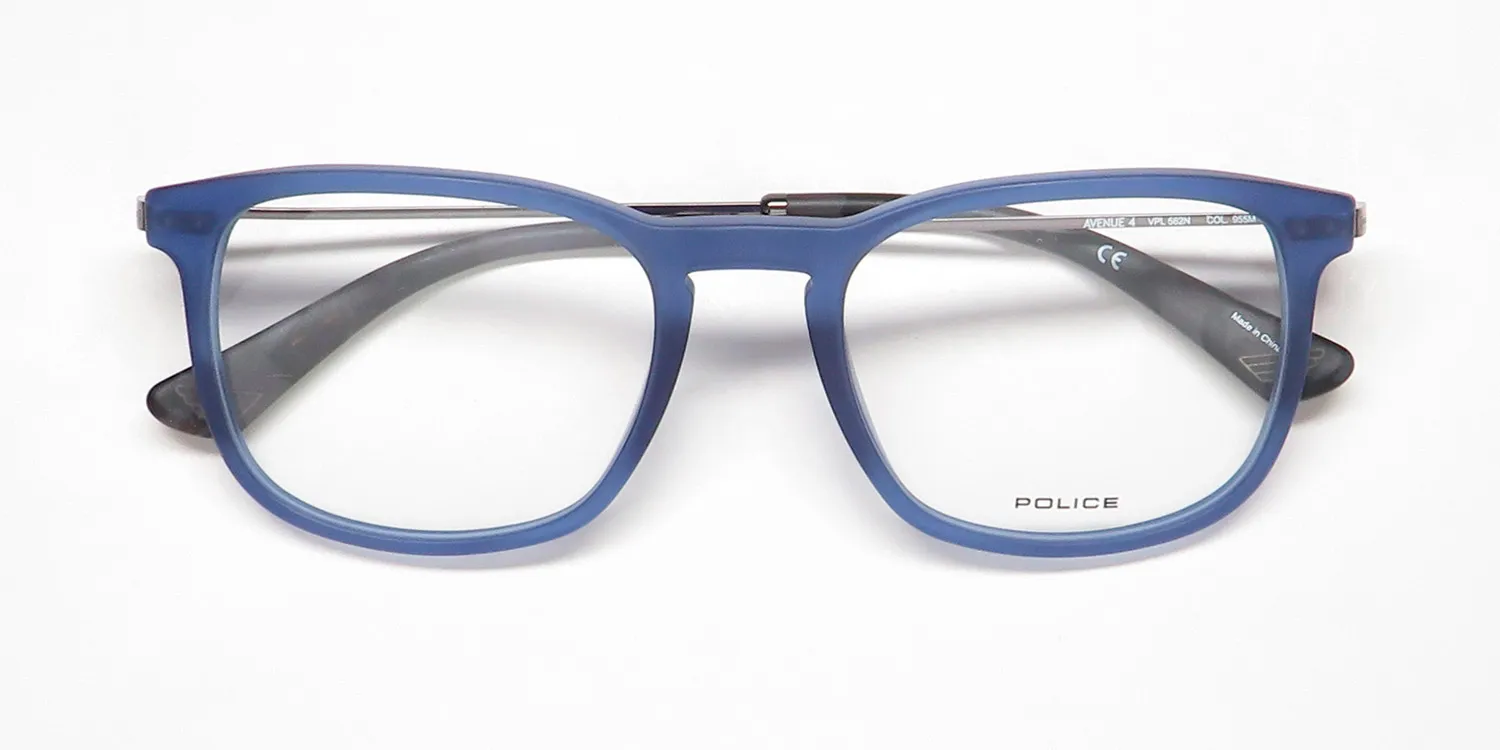 Police Vpl562n Avenue 4 955m Eyeglasses Blue 51mm 2