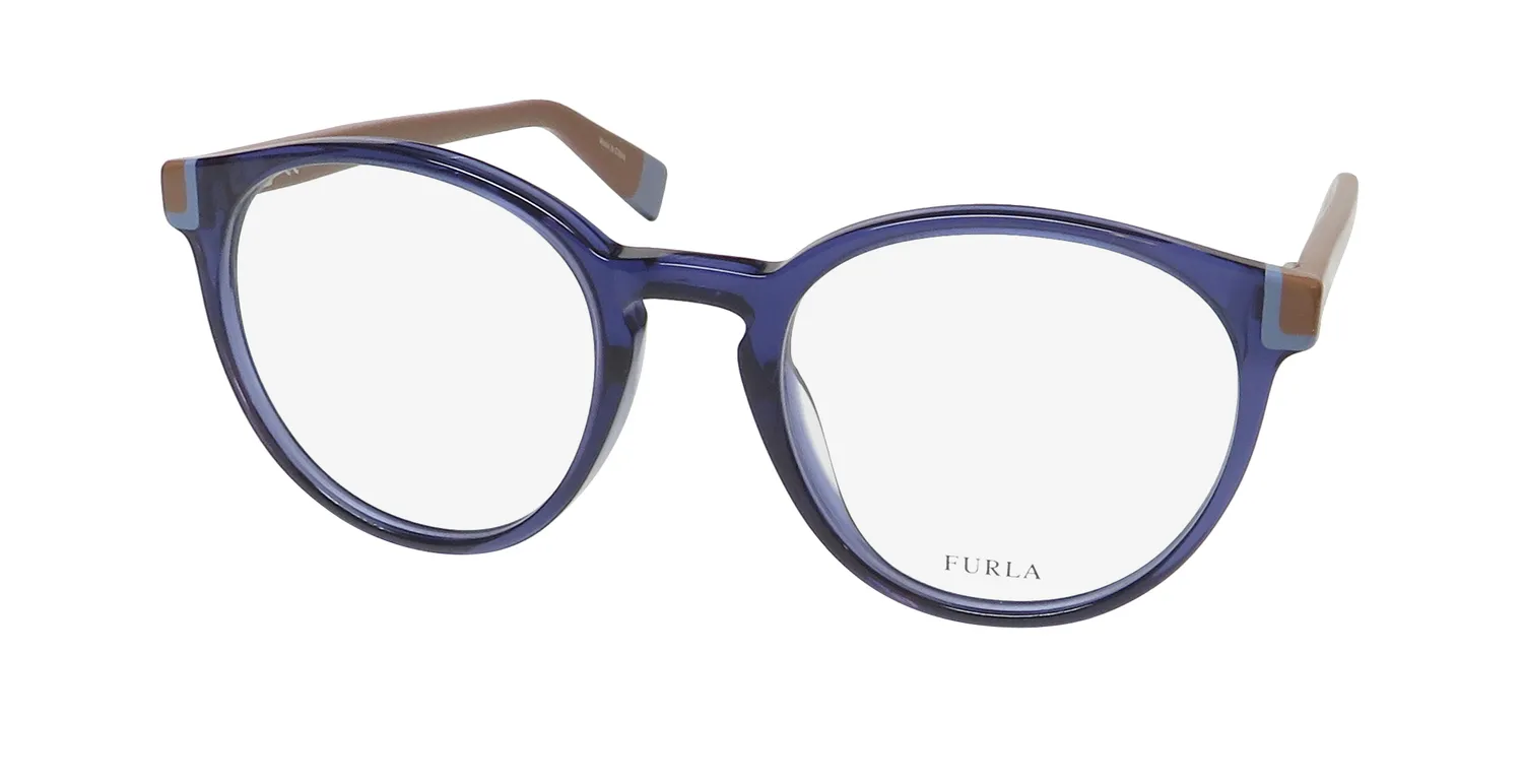 Furla Vfu194 0t31 Eyeglasses Blue 49mm