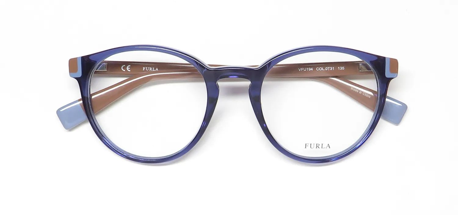 Furla Vfu194 0t31 Eyeglasses Blue 49mm 2