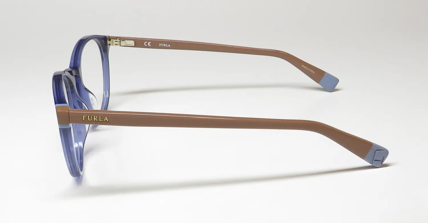 Furla Vfu194 0t31 Eyeglasses Blue 49mm 4