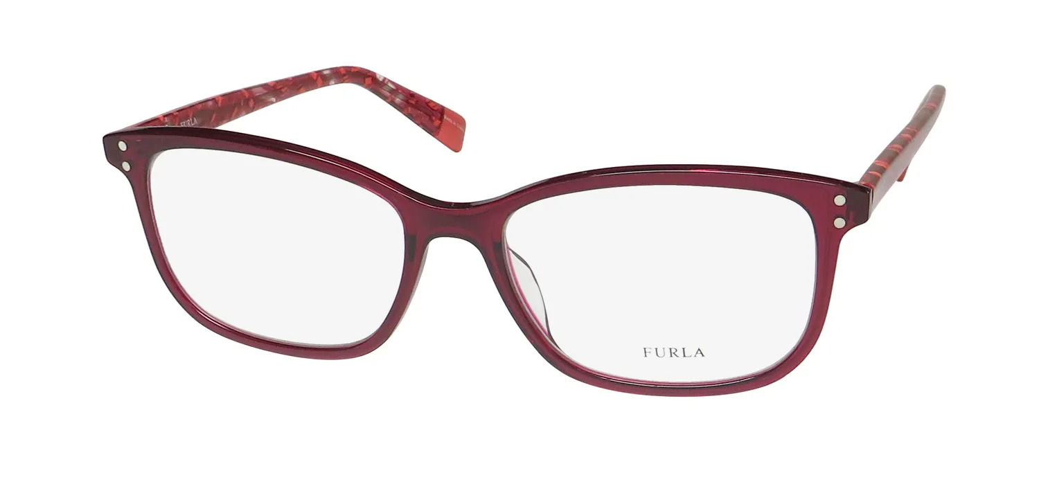 Furla Vfu198 0afd Eyeglasses Tranparent Raspberry 54mm