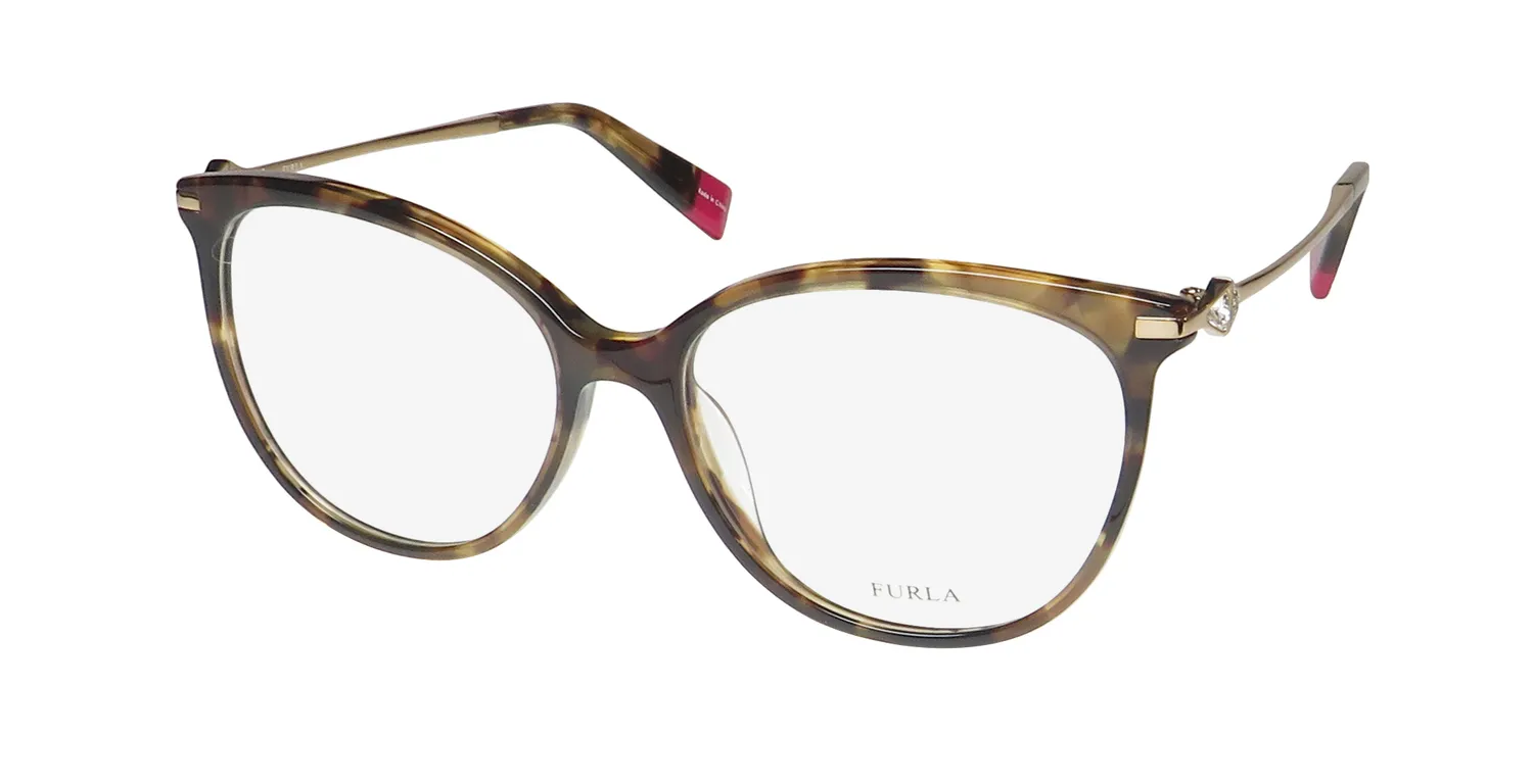 Furla Vfu186s 07d7 Eyeglasses Tortoise 53mm