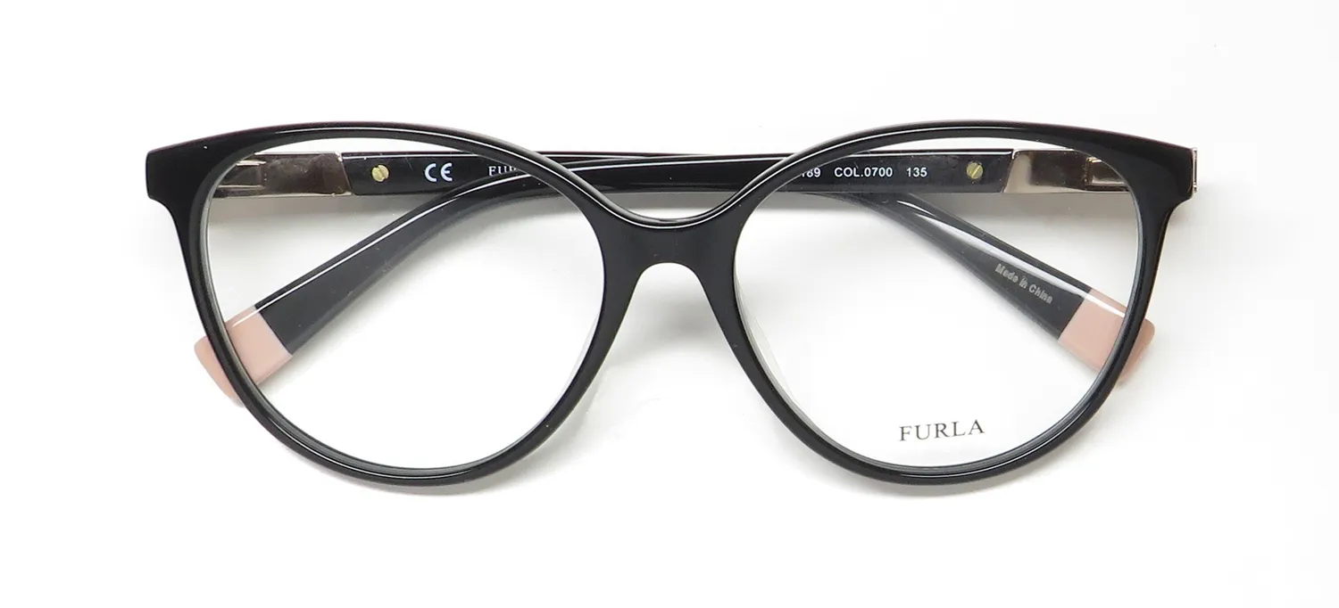 Furla Vfu189 0700 Eyeglasses Black 54mm 2