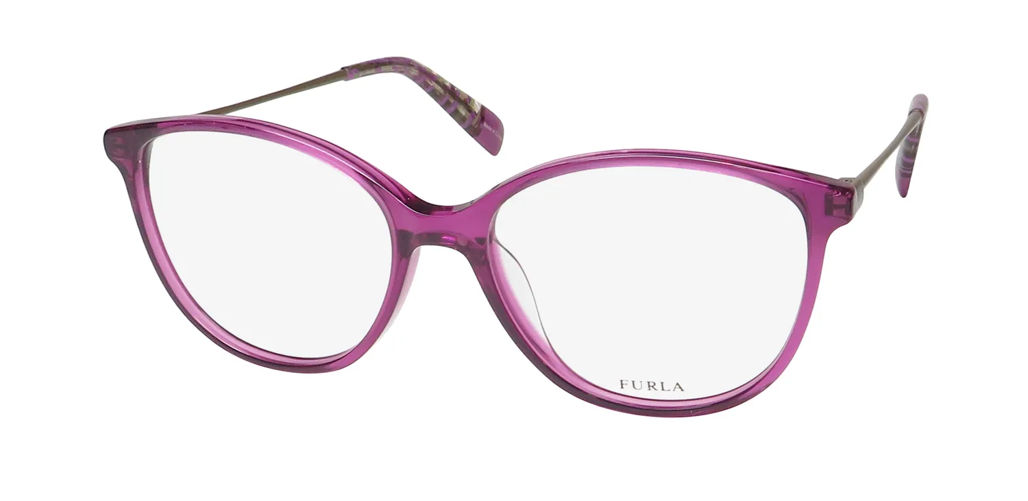 Furla Vfu201 01f5 Eyeglasses Purple 52mm