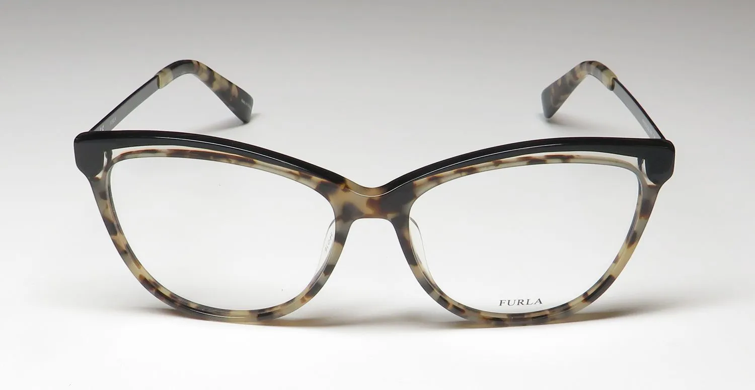 Furla Vfu192 06fl Eyeglasses Black 54mm 3