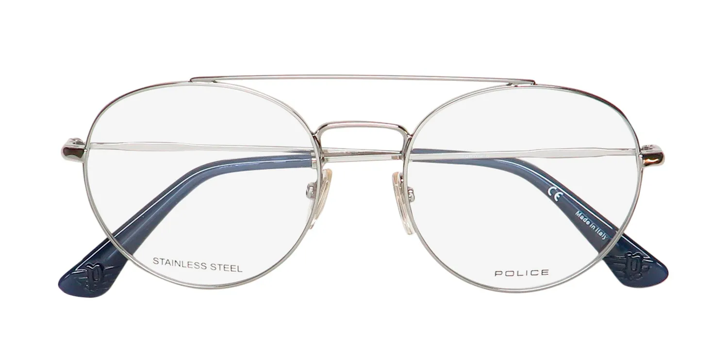 Police Vpl728 Highway 8 0579 Eyeglasses Shiny Palladium 51mm 2
