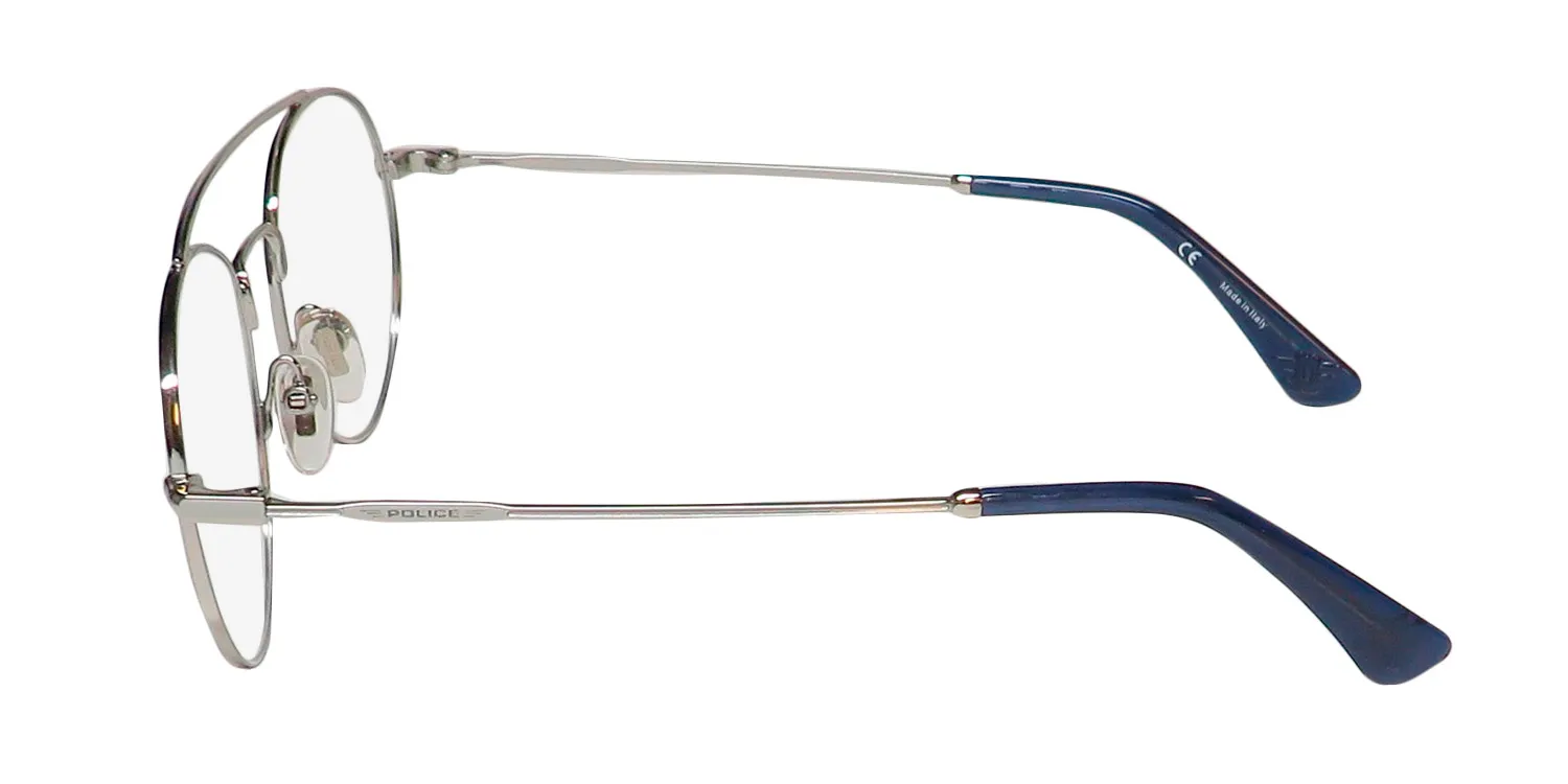 Police Vpl728 Highway 8 0579 Eyeglasses Shiny Palladium 51mm 4