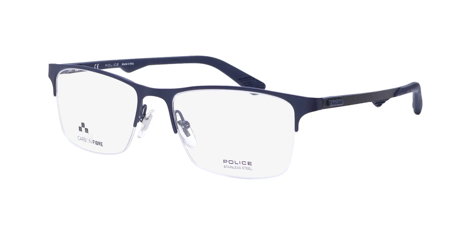 Police Vpl693 Carbonfly 2 0475 Eyeglasses Blue 52mm