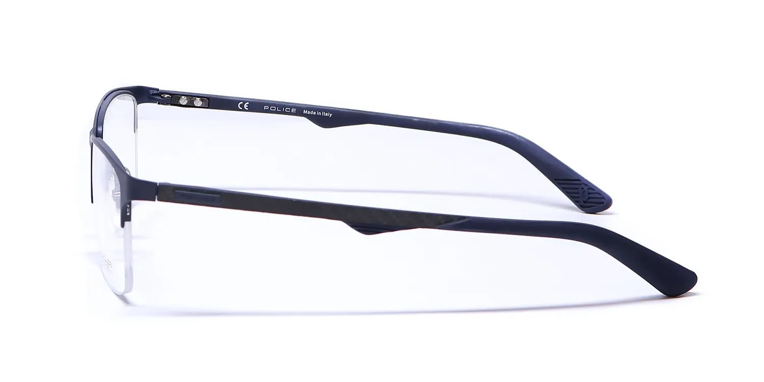 Police Vpl693 Carbonfly 2 0475 Eyeglasses Blue 52mm 4