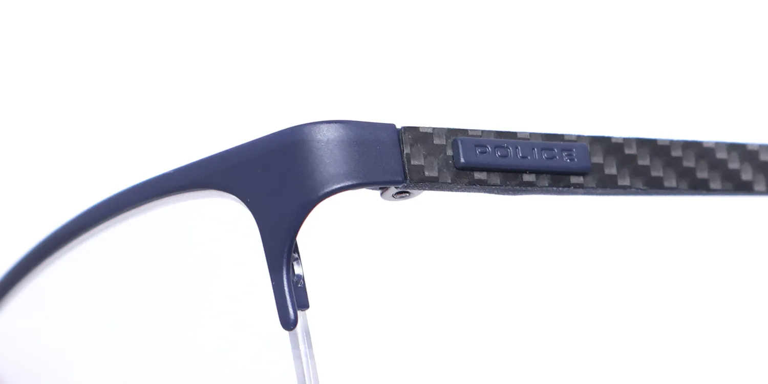 Police Vpl693 Carbonfly 2 0475 Eyeglasses Blue 52mm 6