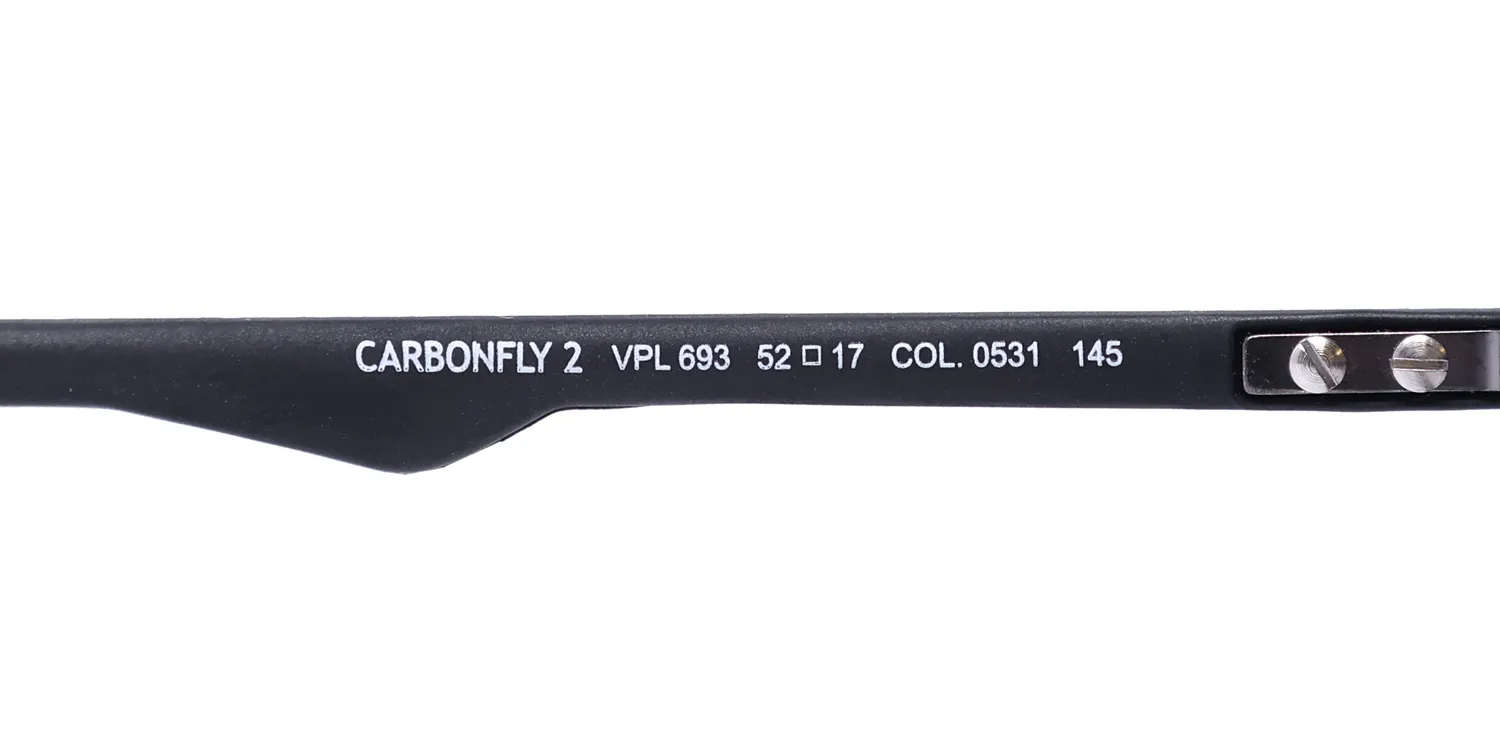 Police Vpl693 Carbonfly 2 0531 Eyeglasses Black 52mm 8