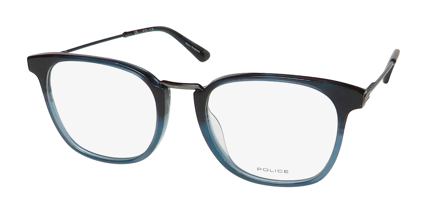 Police Vpl686 Clint 3 09qw Eyeglasses Blue 51mm
