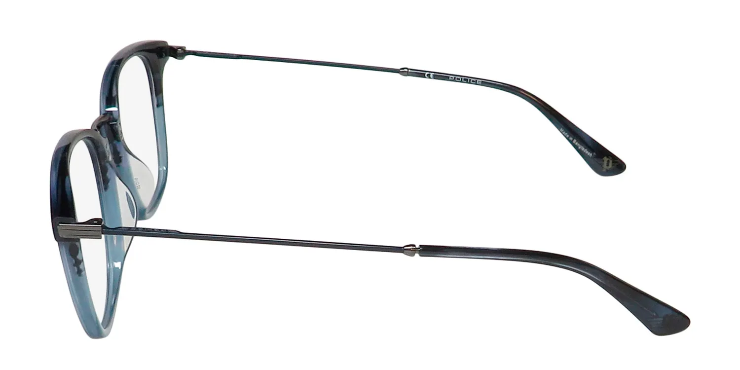 Police Vpl686 Clint 3 09qw Eyeglasses Blue 51mm 4