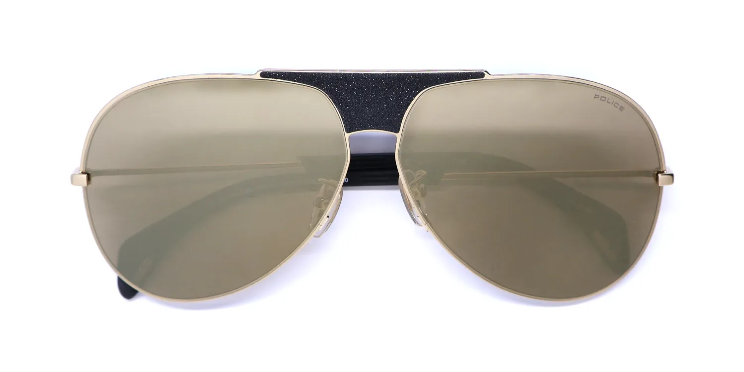 Police Spl740 Sparkle 10 300g Sunglasses Shiny Rose Gold 62mm Unisex 2