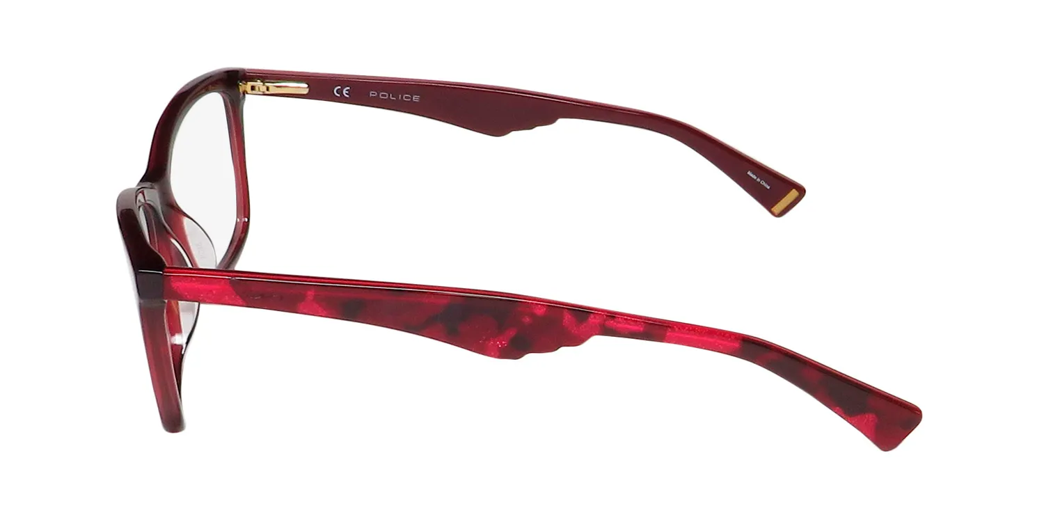 Police Vpl760 Savage 11 07dw Eyeglasses Burgundy 52mm 4