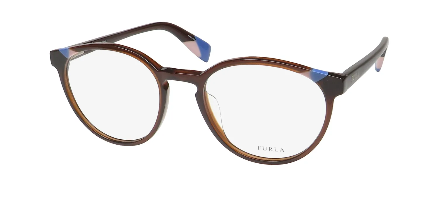 Furla Vfu251 0958 Eyeglasses Brown 49mm
