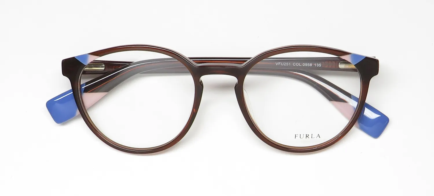 Furla Vfu251 0958 Eyeglasses Brown 49mm 2
