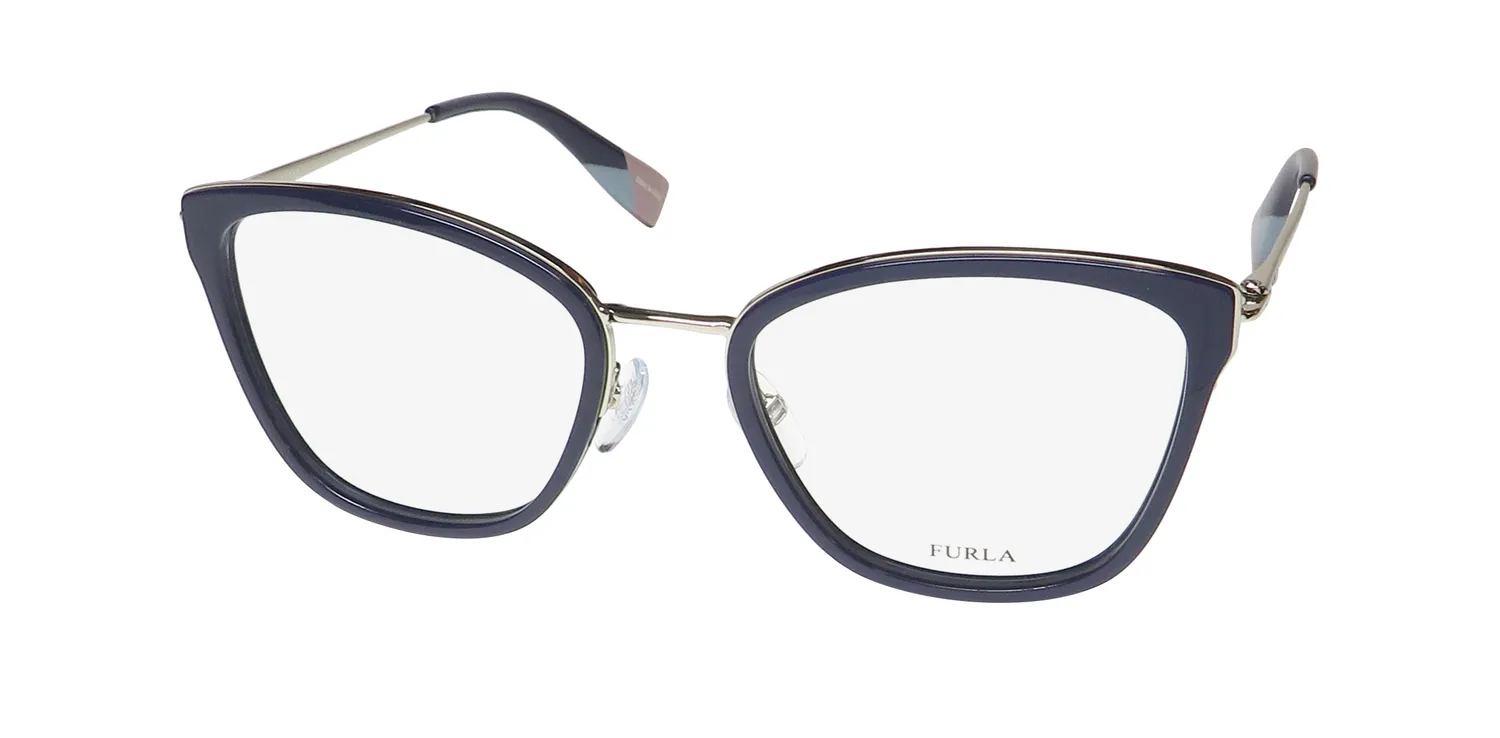 Furla Vfu253 0v15 Eyeglasses Blue 53mm