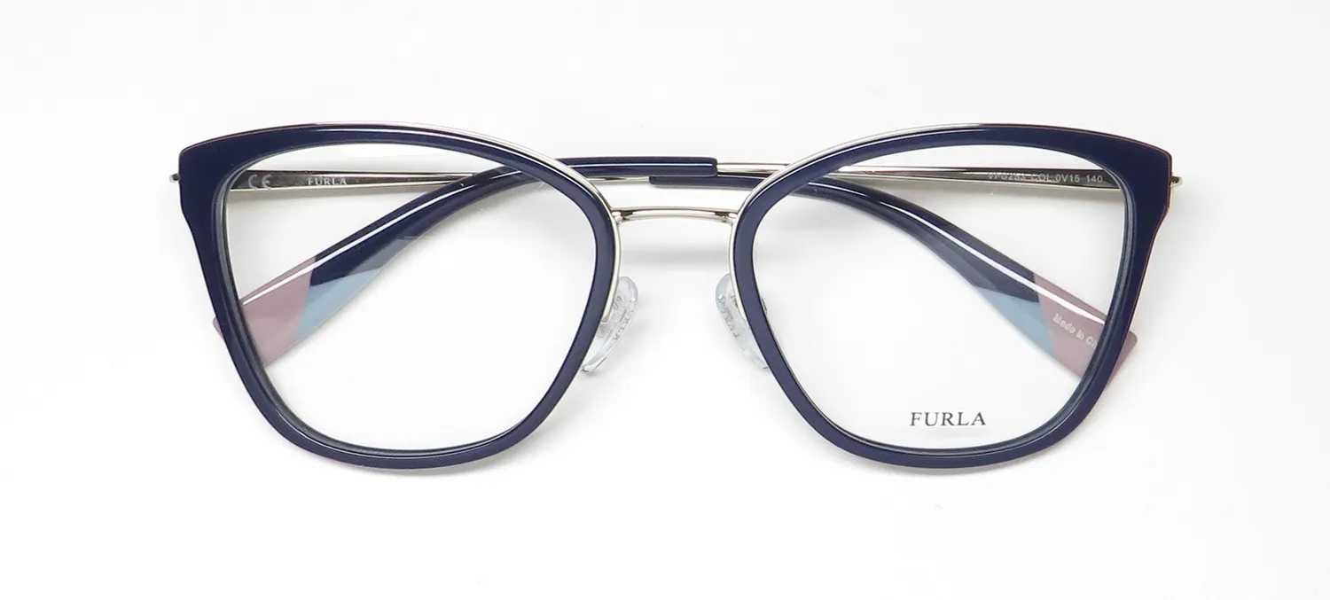 Furla Vfu253 0v15 Eyeglasses Blue 53mm 2
