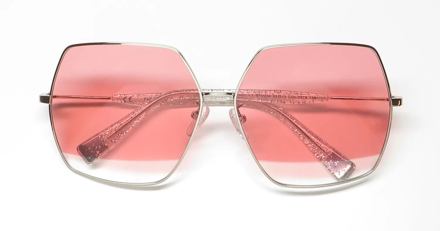 Furla Sfu234 0579 Sunglasses Shiny Palladium 62mm 2