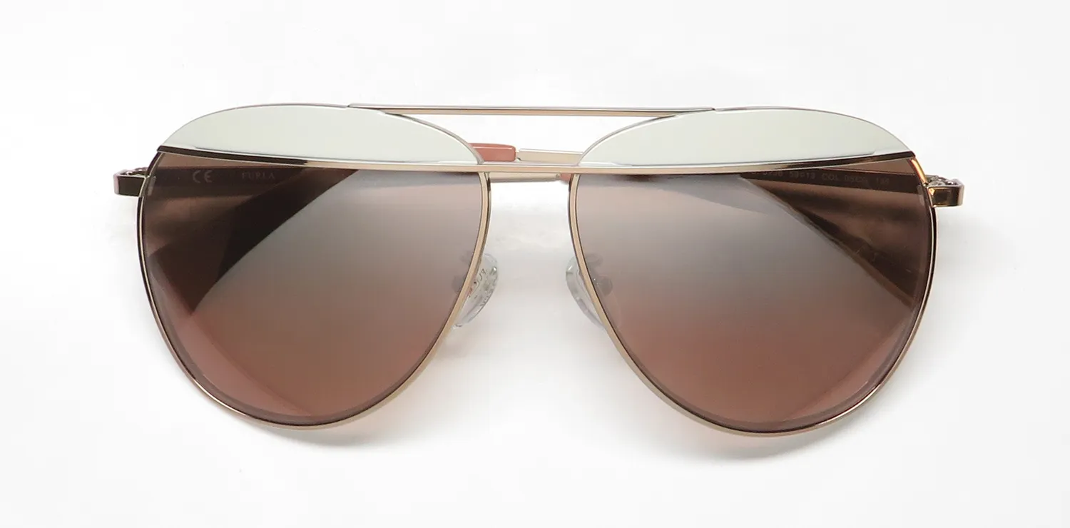 Furla Sfu236 0scg Sunglasses Shiny Bronze 59mm 2