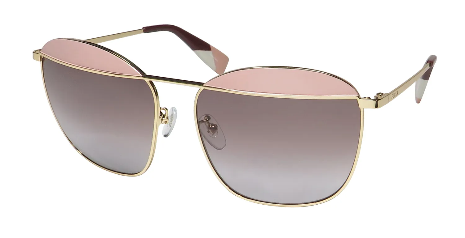 Furla Sfu237 0323 Sunglasses Shiny Rose Gold 59mm