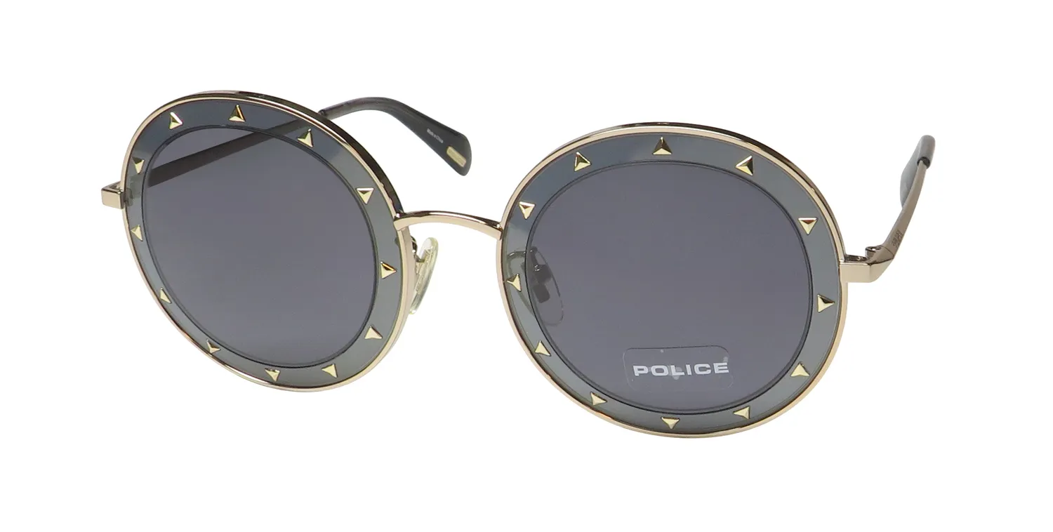 Police Spl836s 8fff Sunglasses Grey Gold 48mm
