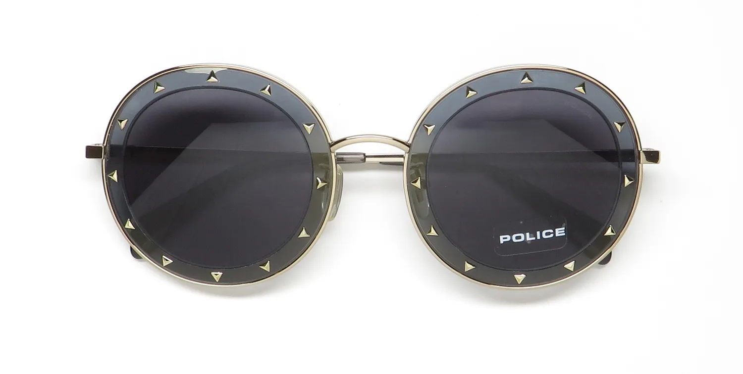 Police Spl836s 8fff Sunglasses Grey Gold 48mm 2