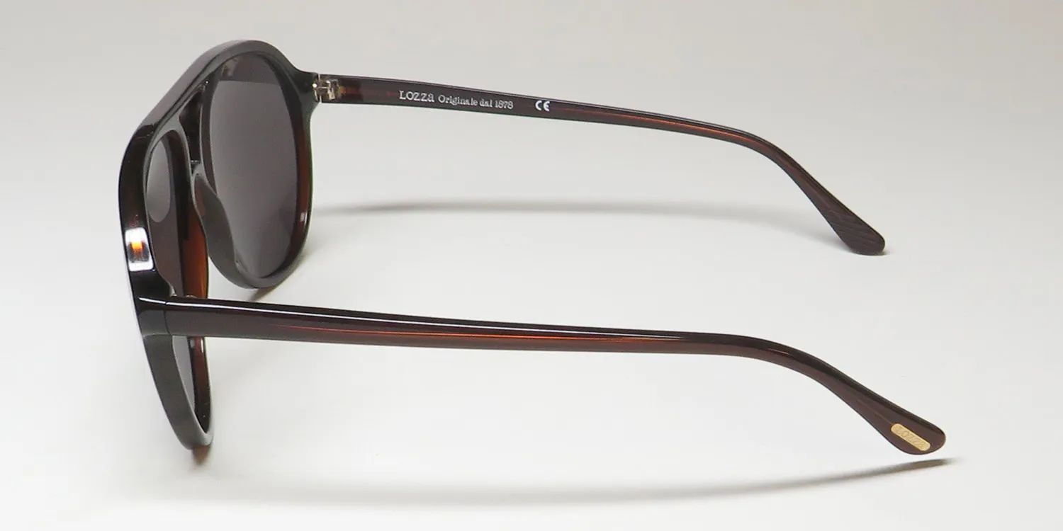 Lozza Sl4204 958p Sunglasses Olive Brown 60mm 4