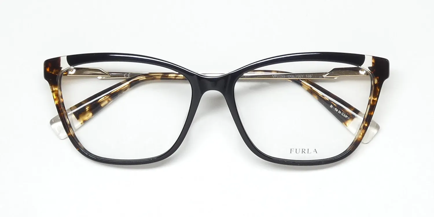 Furla Vfu293 700y Eyeglasses Black 55mm 2