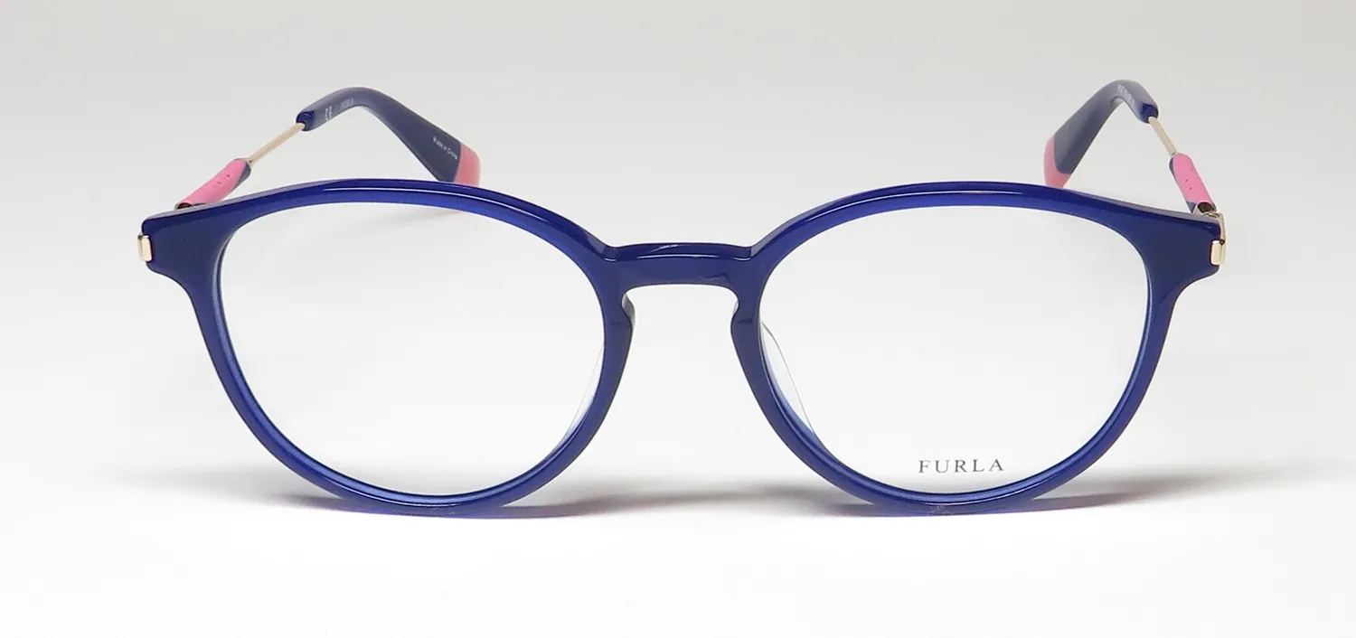 Furla Vfu297 03gr Eyeglasses Blue 50mm 3