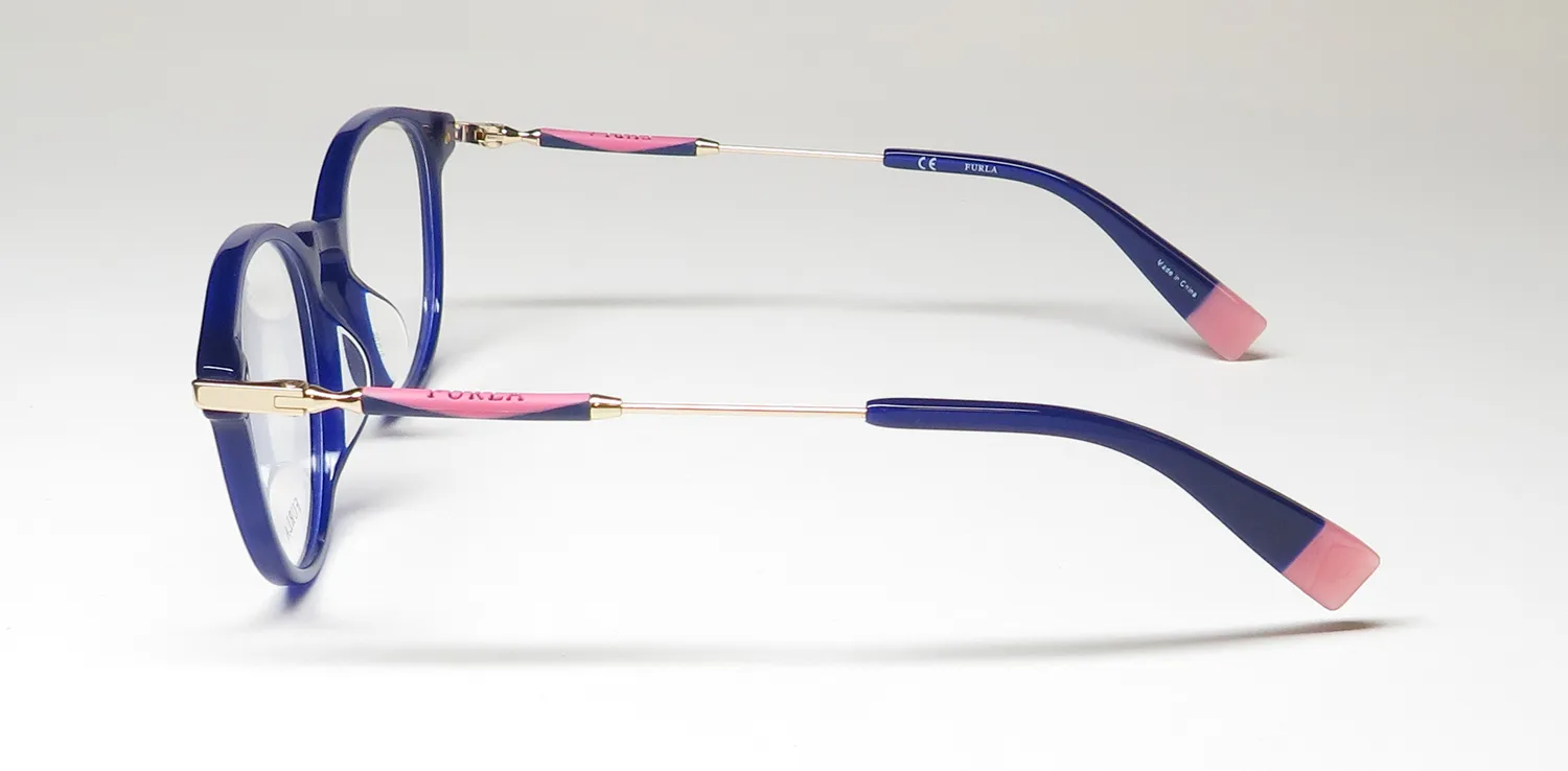Furla Vfu297 03gr Eyeglasses Blue 50mm 4