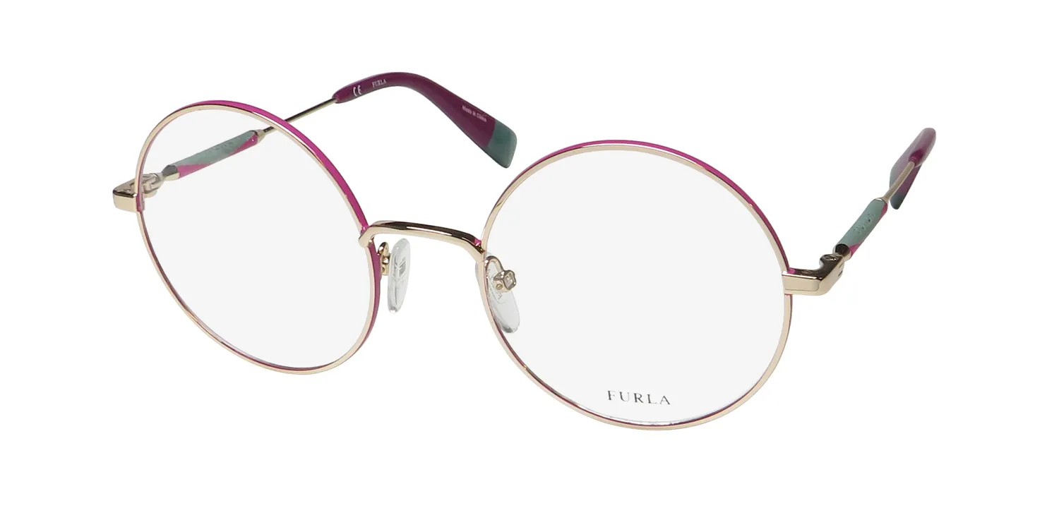 Furla Vfu310 0355 Eyeglasses Gold 50mm
