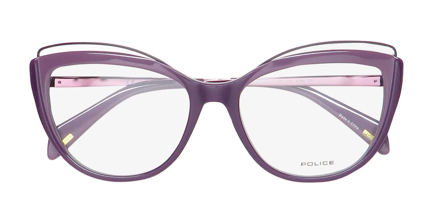 Police Vpl931 Mascara 4 0gbc Eyeglasses Purple 53mm 2