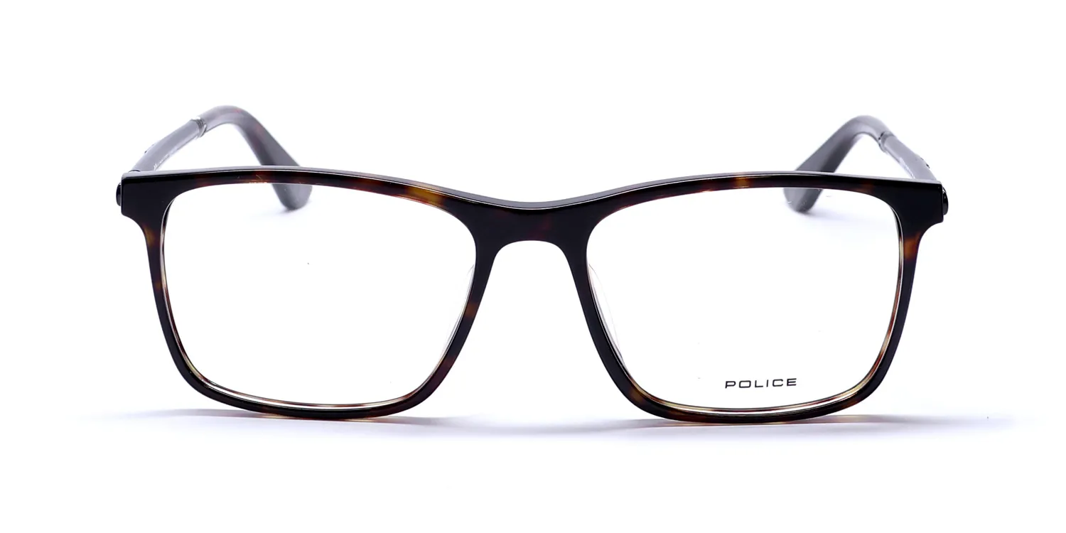 Police Vpl953 Origins 14 0722 Eyeglasses Tortoise 54mm 3