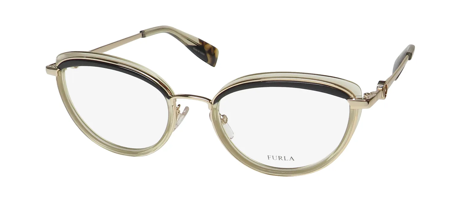 Furla VFU357 0300 Eyeglasses Rose Gold 54mm