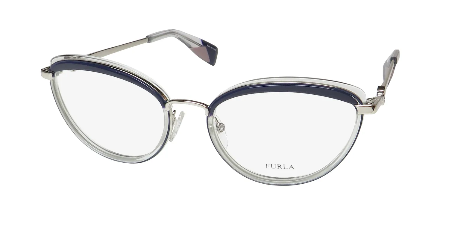 Furla VFU357 0e70 Eyeglasses Blue 54mm