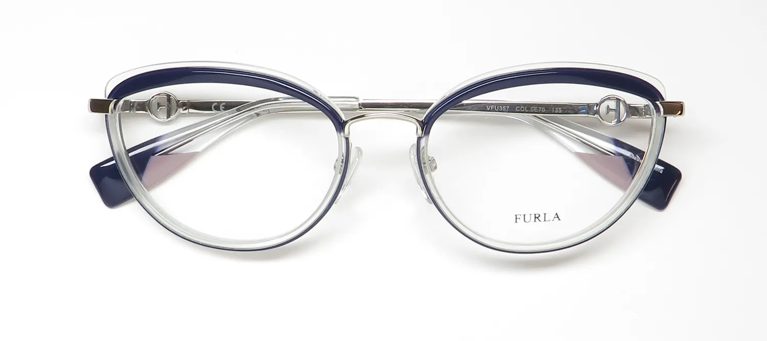 Furla VFU357 0e70 Eyeglasses Blue 54mm 2