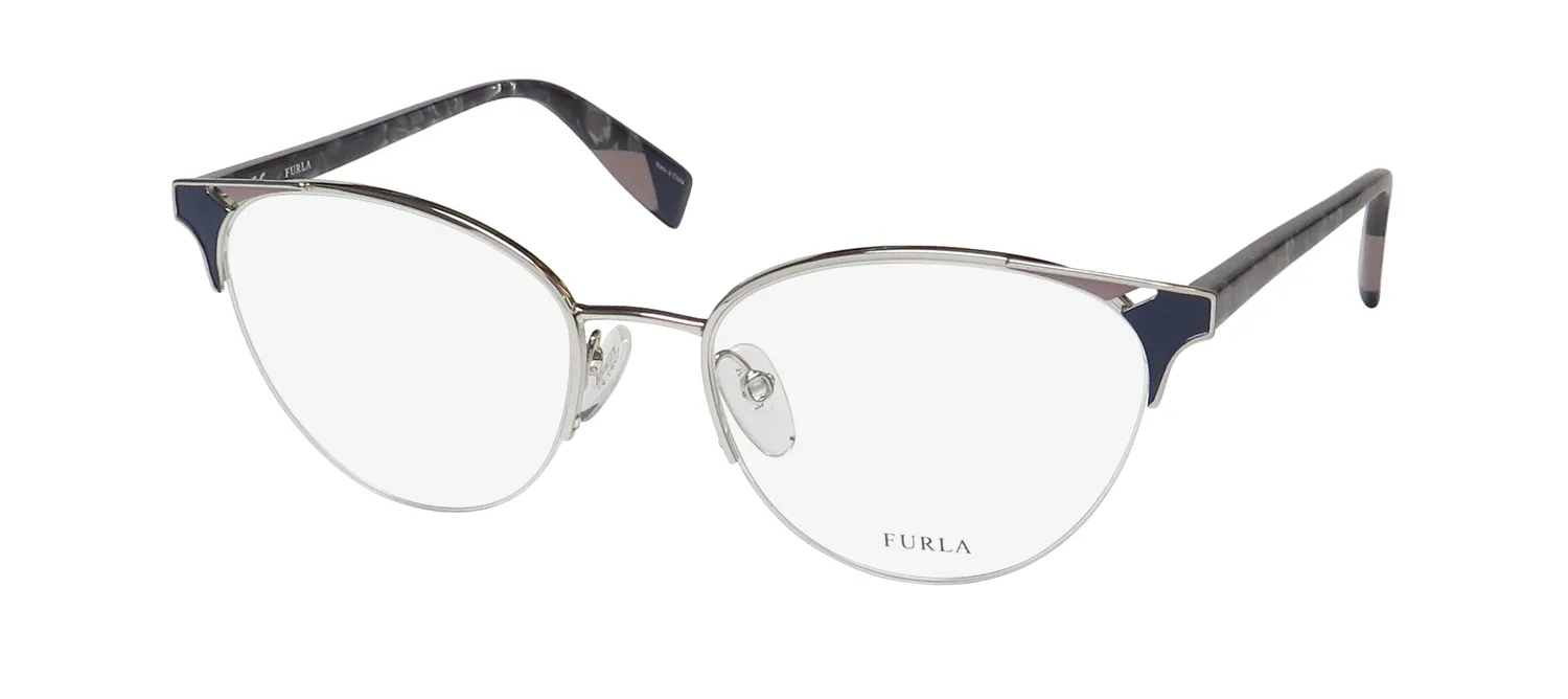 Furla Vfu361 0538 Eyeglasses Silver 53mm